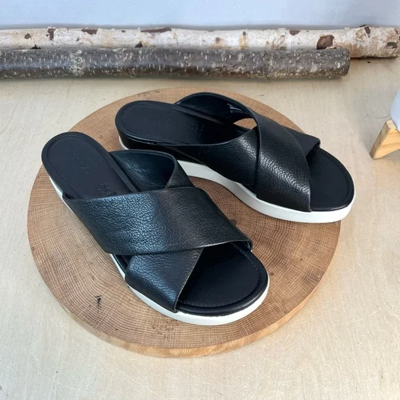 Ecco Touch Plateau Sandals in Black Leather Size 37 - Picture 9 of 16